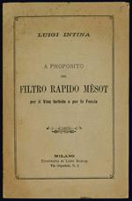 A proposito del filtro rapido Mésot per il Vino torbido e per le Feccie