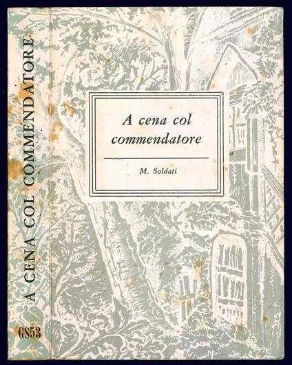 A cena col commendatore - Mario Soldati - copertina