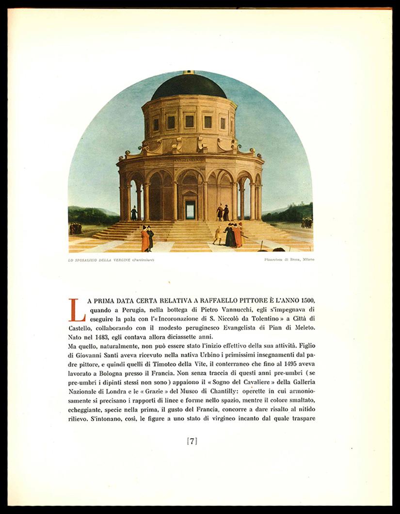 Raffaello. Dipinti su tavola. Quattordicesimo volume pubblicato della Collezione Silvana. Monumenti della civiltà pittorica italiana
