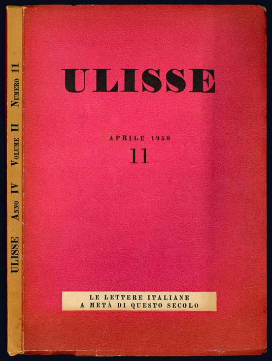 Ulisse. Anno IV. Vol. II. Fascicolo XI. Aprile 1950 - copertina