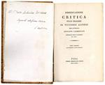 Dissertazione critica sulle tragedie di Vittorio Alfieri dell'avvocato Giovanni Carmignani professore nella Università di Pisa. Terza edizione con correzioni e nuove aggiunte