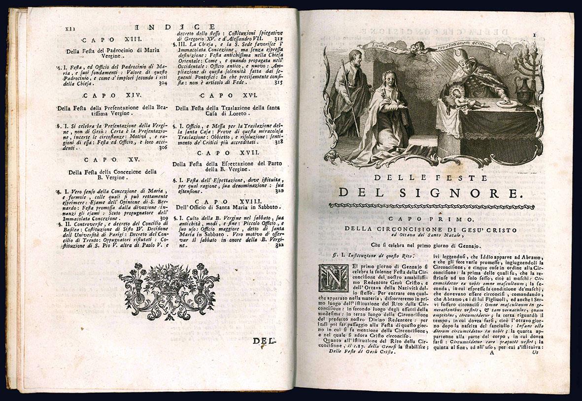 Delle feste di Gesù Cristo signor nostro e della B. Vergine Maria. Trattato istruttivo del signor cardinale Prospero Lambertini Arcivescovo di Bologna, il quale poi fu assunto al Soglio Pontificio col Nome di Benedetto XIV