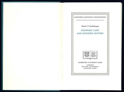 Economic laws and economic history - Charles P Kindleberger - copertina