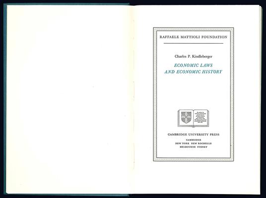 Economic laws and economic history - Charles P Kindleberger - copertina