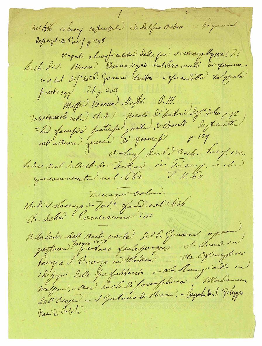 Viglietto d'avviso e d'ingresso al ballo di società che avrà luogo la sera del 9 Febbraio 1857 nel Palazzo del Reale Ministero dell'Interno presso le Mura alle ore 8½ pomeridiane. Serve per socio Signor Marchese Giuseppe Campori e per le Signore nu