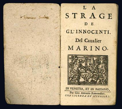 La strage de gl'innocenti del cavalier Marino - Giambattista Marino - copertina