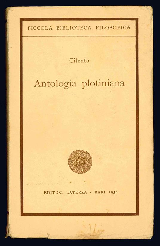 Antologia plotiniana - Vincenzo Cilento - copertina