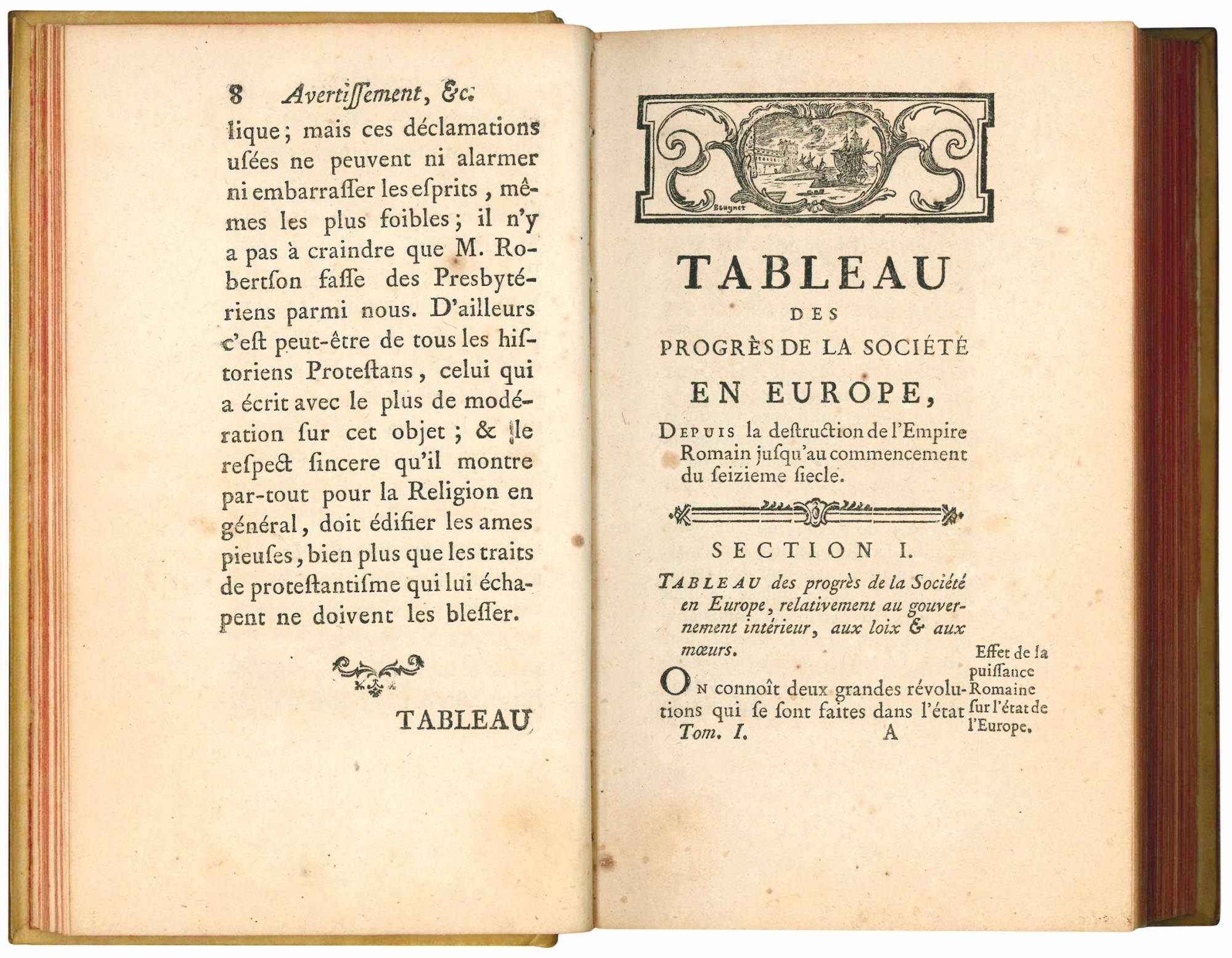 L' Histoire du regne de l'empereur Charles-quint, Précédée d'un Tableau des progrès de la Société en Europe, depuis la destruction de l'Empire Romain jusqu'au commencement du seizieme siecle. Par M. Robertson, ... ouvrage traduit de l'anglois. Tome p