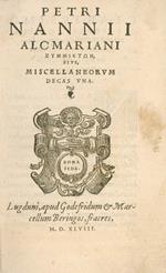 Συμμίκτον, sive, Miscellaneorum decas una
