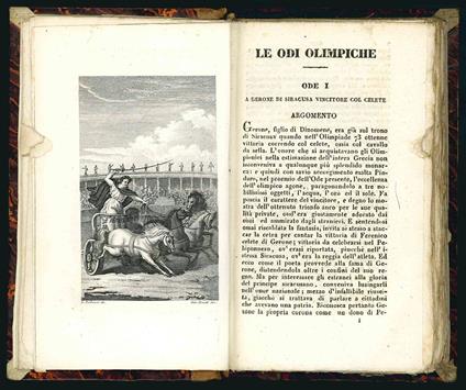 Le odi di Pindaro traduzione di Giuseppe Borghi riveduta e corretta dal traduttore - Inni di Callimaco tradotti da Dionigi Strocchi - Pindaro - copertina