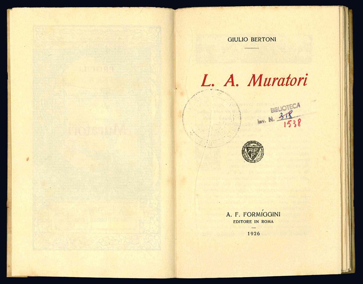 Muratori. Profilo N. 87. (Offerto insieme a:) BORSARA, Guido. L. A. Muratori sacerdote e sapiente. Con disegni del pittore Ettore Pizzini. 2° Edizione.(Offerto insieme a:) MANZINI, Ferdinando. Lodovico Antonio Muratori cittadino ideale dell'Italia. (