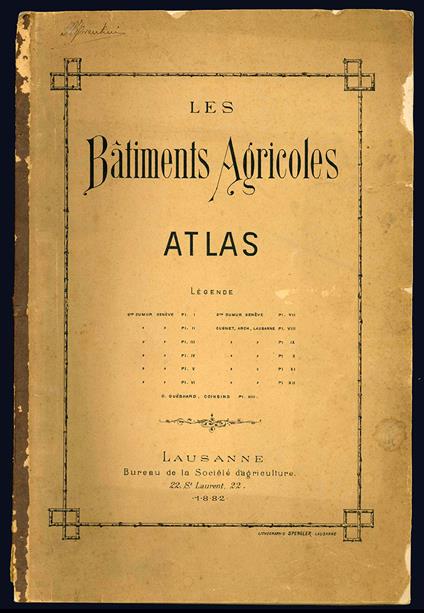 Les bâtiments agricoles. Atlas - G. Dumur - copertina