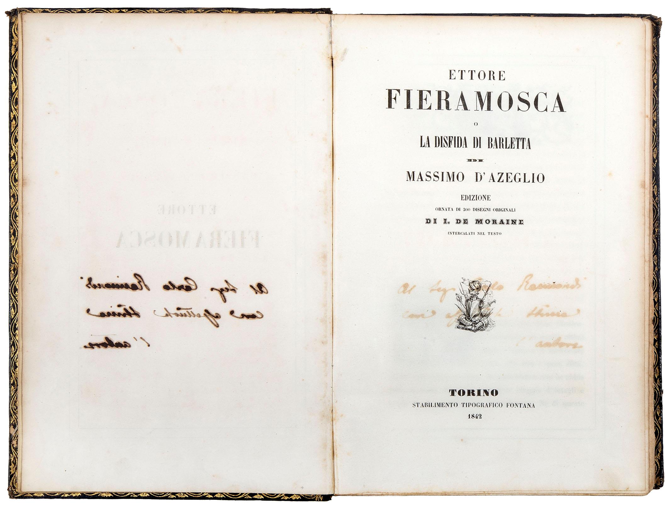 Ettore Fieramosca, o La disfida di Barletta di Massimo d'Azeglio. Edizione ornata di 200 disegni originali di I. de Moraine intercalati nel testo
