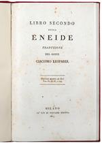 Libro secondo della Eneide traduzione del conte Giacomo Leopardi
