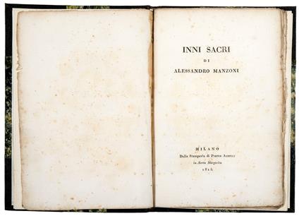 Inni sacri di Alessandro Manzoni - Alessandro Manzoni - copertina