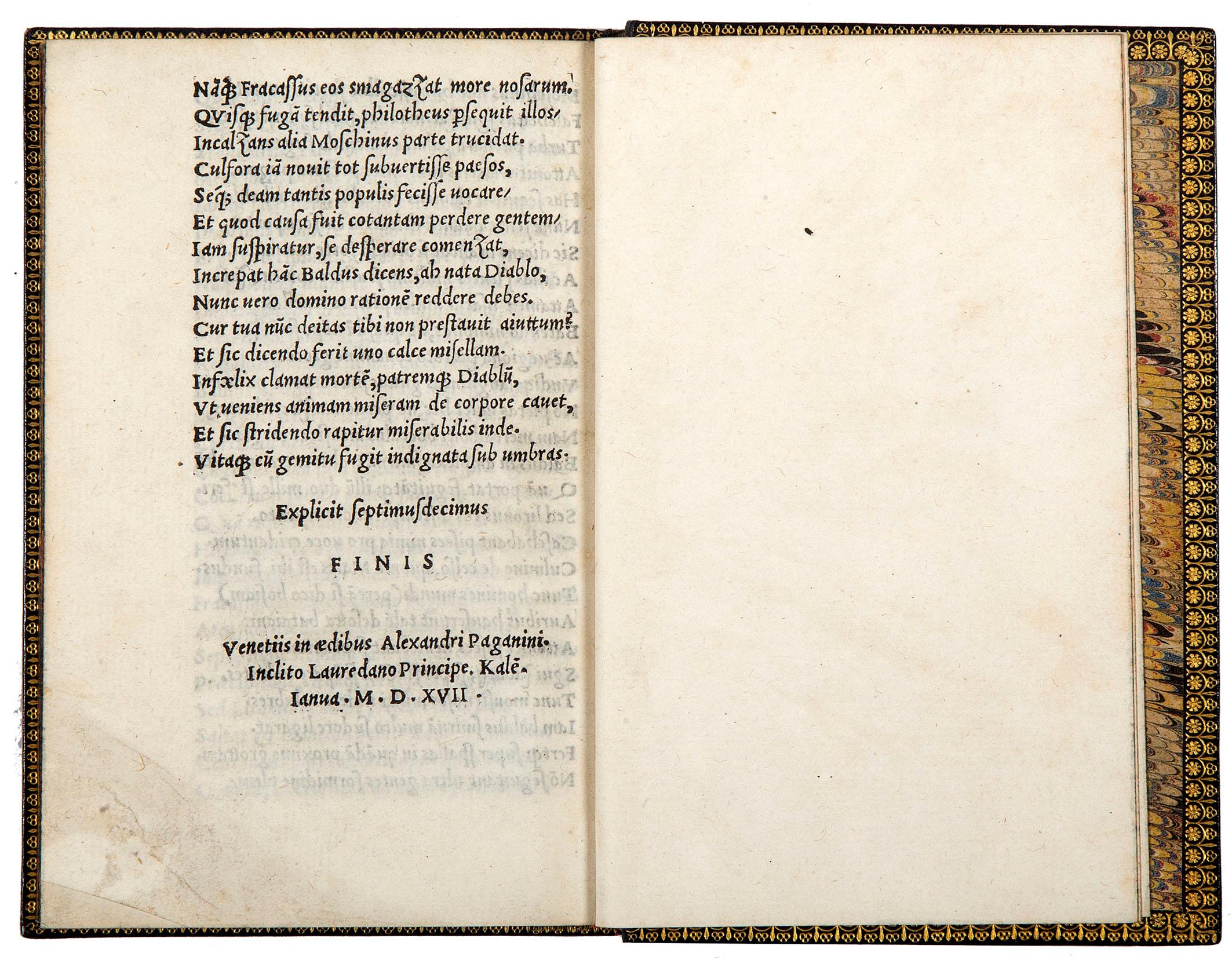 Merlini Cocai poetae mantuani liber Macaronices libri XVII. Non ante impressi