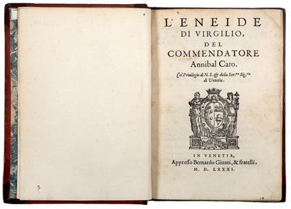 L' Eneide di Virgilio, del commendatore Annibal Caro - Publius Vergilius Maro - copertina