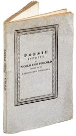 Poesie inedite di Nicolò Ugo Foscolo tratte da un manoscritto originale