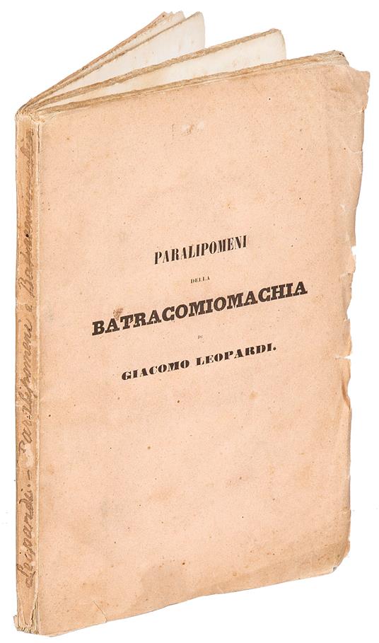 Paralipomeni della Batracomiomachia di Giacomo Leopardi - Giacomo Leopardi - copertina
