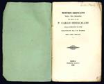 Memorie edificanti della vita religiosa del servo di Dio p. Carlo Odescalchi della Compagnia di Gesù, raccolte da un Padre della stessa compagnia