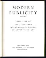 Modern publicity. 23RD issue of art and industry's international annual of advertising art. 1953-1954