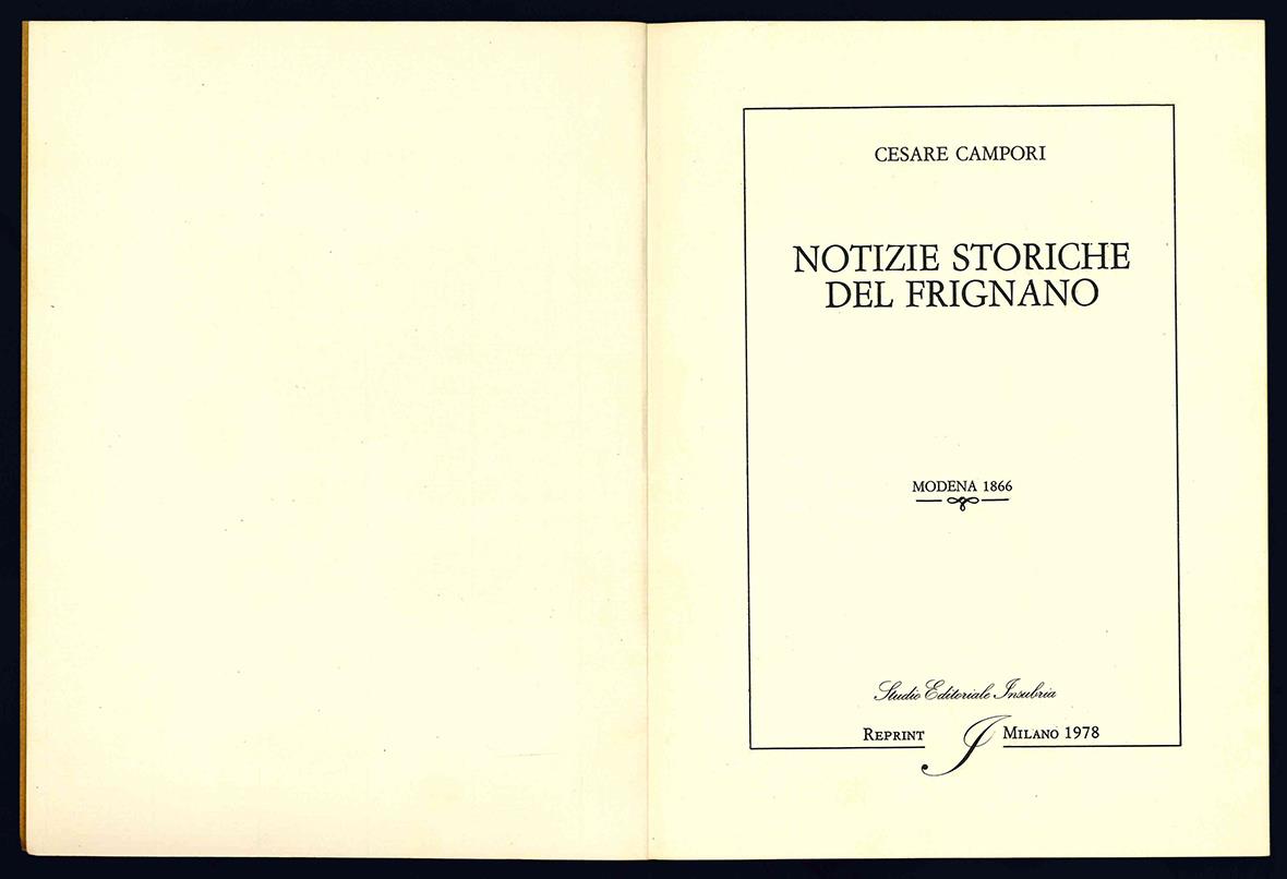 Notizie storiche del Frignano