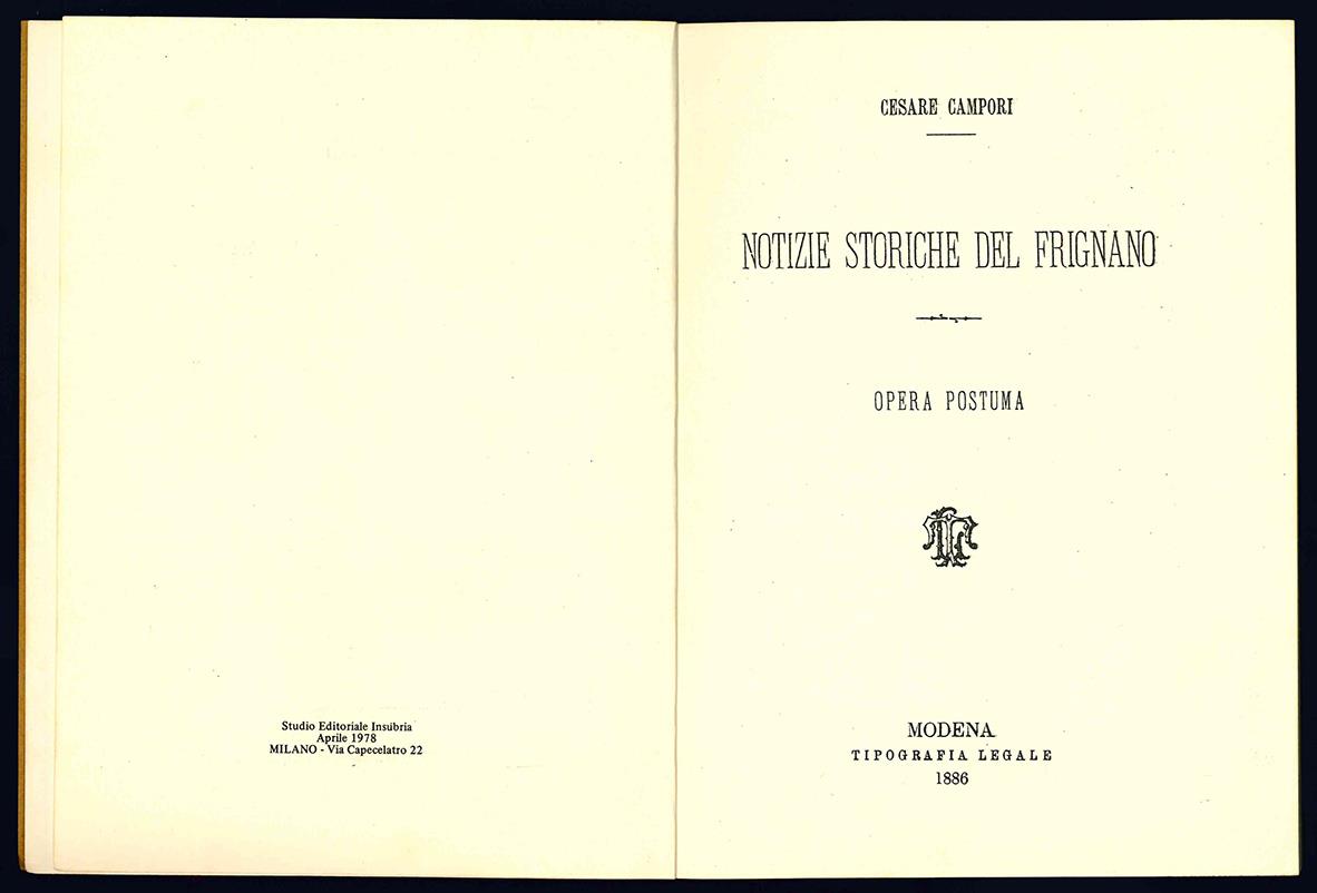 Notizie storiche del Frignano