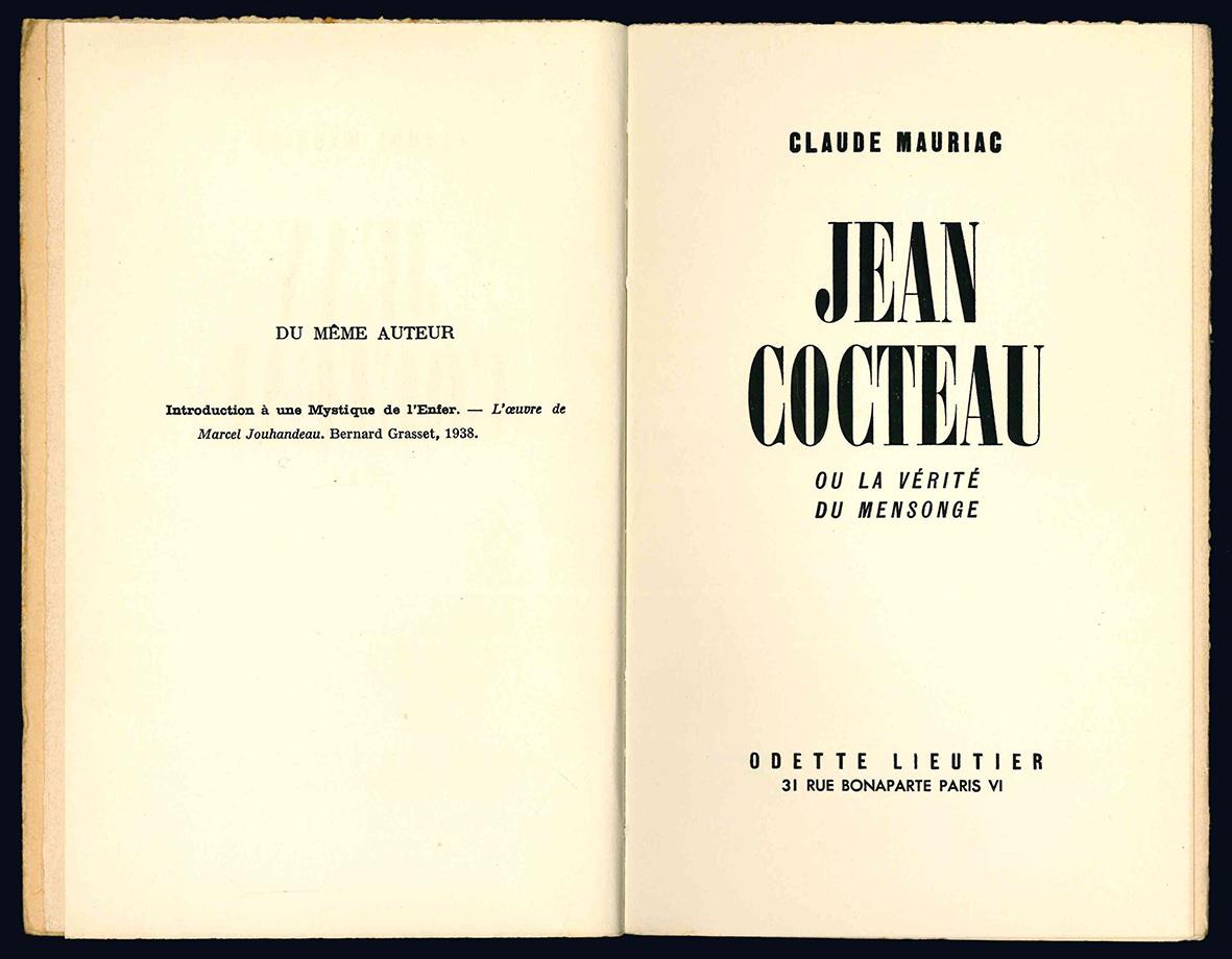Jean Cocteau ou la vérité du mensonge