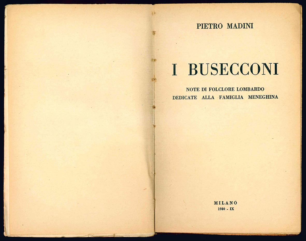 I Busecconi. Note di folclore lombardo dedicate alla famiglia meneghina