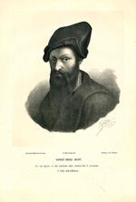 Dell'Abate Nicolò. Ritratto in litografia (da un dipinto ad olio esistente nella Galleria della R. Academia di Belle Arti in Modena)