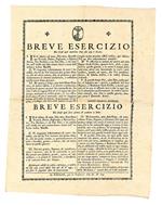 Breve esercizio da farsi ogni mattina dopo che uno è levato. Breve esercizio da farsi ogni sera prima di andare a letto
