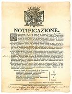 Notificazione del 14 Giugno 1782, con la quale si vietava l'acquisto o il possesso di alcun capo di Roqueloz