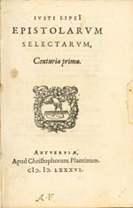 Epistolarum selectarum, Centuria prima