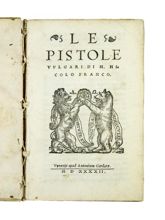 Le pistole volgari - Nicolò Franco - copertina