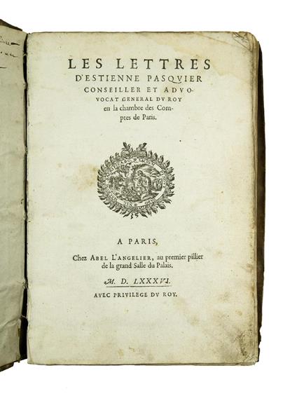 Les Lettres - Étienne Pasquier - copertina