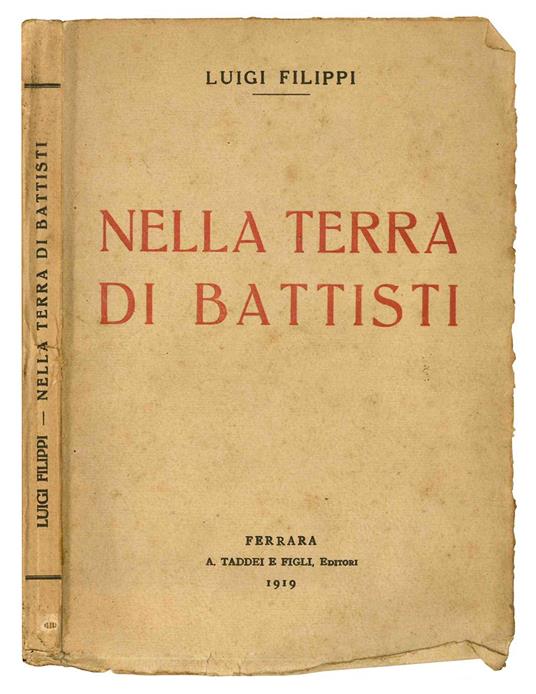 Nella terra di Battisti - Luigi Filippi - copertina