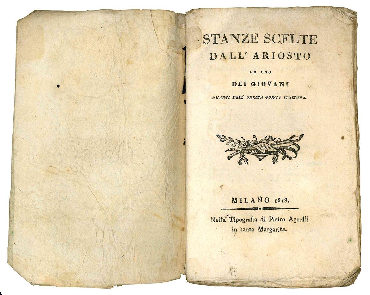 Stanze scelte dall'Ariosto ad uso dei giovani amanti dell'onesta poesia italiana
