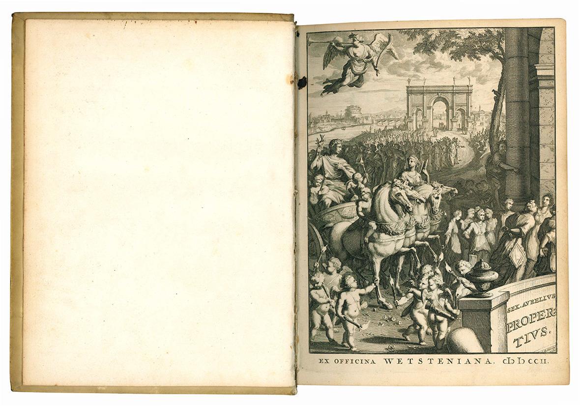 Sex. Aurelii Propertii Elegiarum libri quatuor. Ad fidem veterum membranarum sedulo castigati. Accedunt notae, & terni indices quorum primus omnes voces propertianas complectitur
