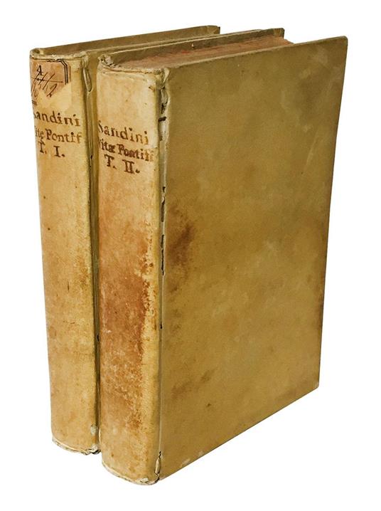 Vitae pontificum romanorum ex antiquis monumentis descriptae opera et studio Antonii Sandini ... Editio quinta Italica post duas Germanicas, Auctior & emendatior. Pars prima [-secunda] - Antonio Sandini - copertina
