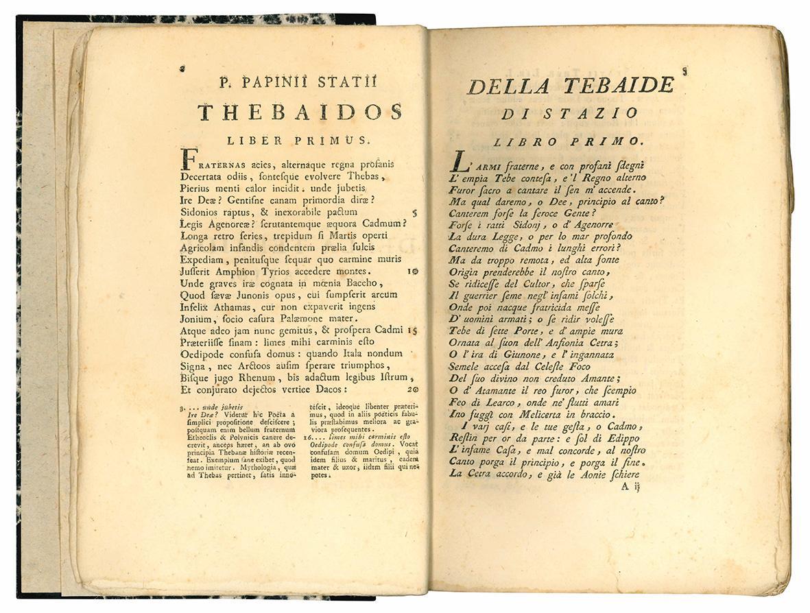 P. Papinii Statii Thebais cum appositis Italico carmine interpretationibus ac notis. Tomus I. [-IV]