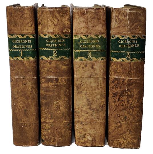 Orationum pars I. [-IV.] cum argumentis, animadversionibus, & analysi M. Antonii Ferratii ad usum Seminarii Patavini - Marcus Tullius Cicero - copertina