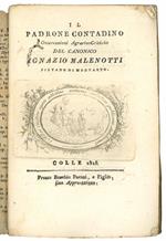Il padrone contadino osservazioni agrario-critiche del canonico Ignazio Malenotti pievano di Montauto