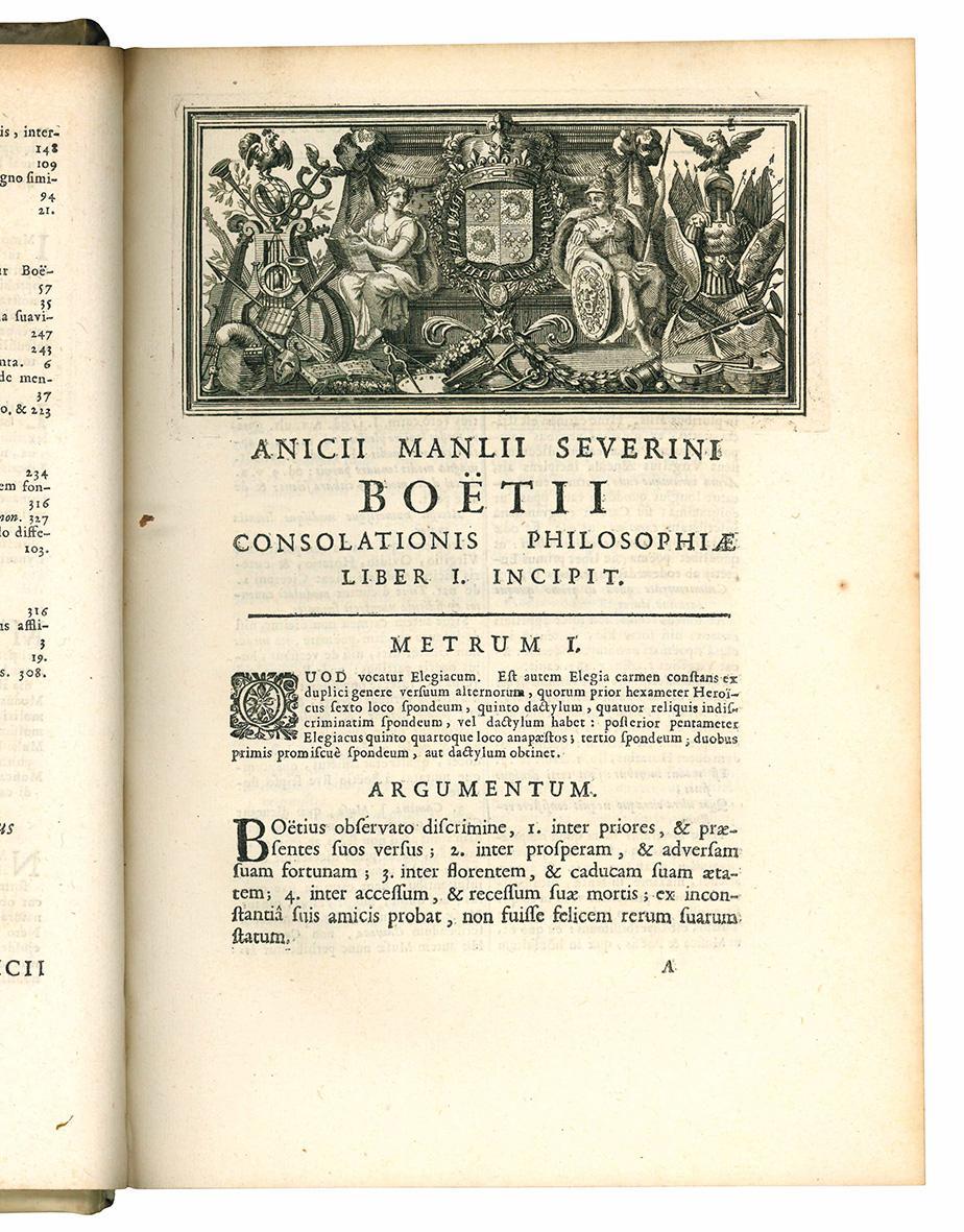 Consolationis philosophiae libros quinque interpretatione et notis illustravit Petrus Callyus [...], jussi christianissimi regis, in usum serenissimi Delphini
