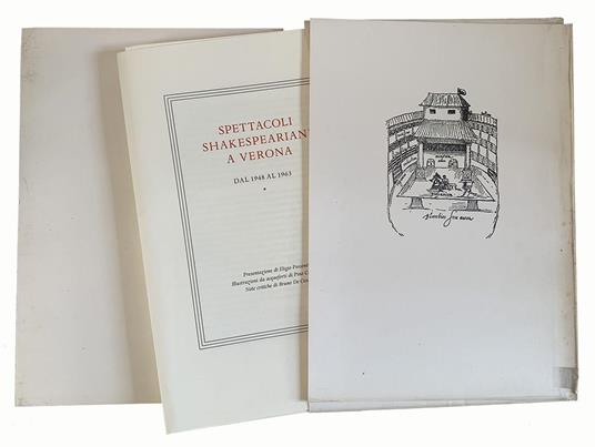 Spettacoli shakespeariani a Verona dal 1948 al 1963. Presentazione di Eligio Possenti. Illustrazioni da acqueforti di Pino Casarini. Note critiche di Bruno De Cesco - Eligio Possenti - copertina