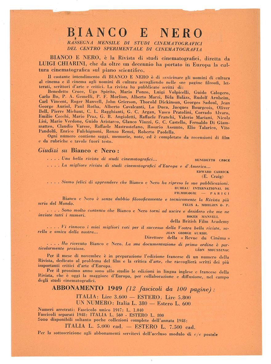 Il film del dopoguerra 1945-1949