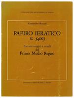 Papiro ieratico n. 54003. Estratti magici e rituali del Primo Medio Regno. Pubblicato con il contributo del Consiglio nazionale delle ricerche