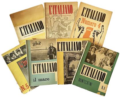 Lotto di sette numeri del periodico L'Italiano. Anno VI. Numeri 1,2, 4-8 - L'Italiano - copertina