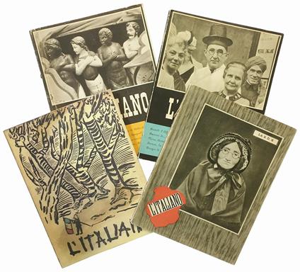 Lotto di quattro numeri del periodico L'Italiano. Anno X. Numeri 30, 31, 34/35, 36/37 - L'Italiano - copertina