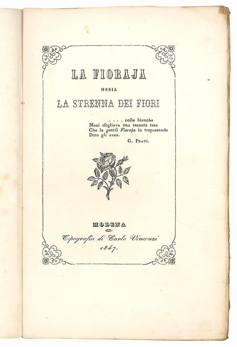 La fioraja ossia la strenna dei fiori. Anno II