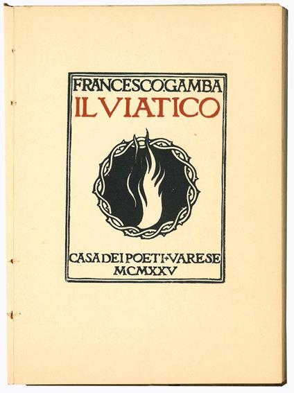 Il viatico - Francesco Gamba - copertina